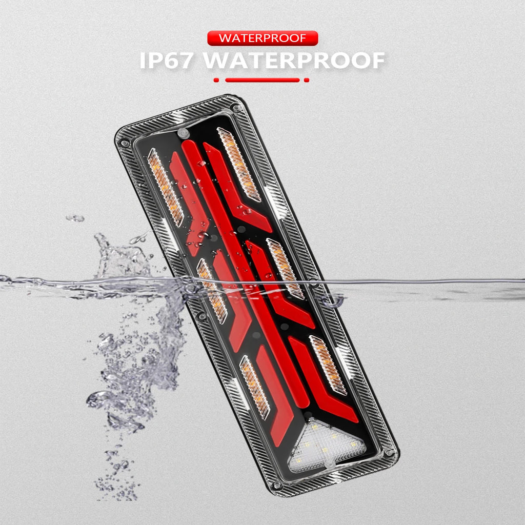 12/24V Universal Signal light LED running water turn Tail Light  Brake Reverse Lights Lorry Bus Trailer TruckTurn signal