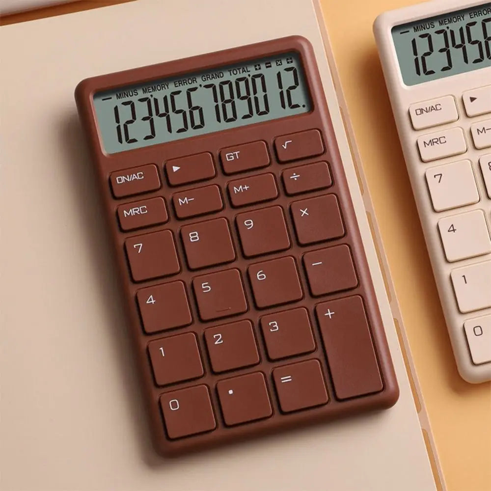 Student Calculator Simple Design 12 Digits Basic Calculator High Sensitivity Button Portable Calculator Student Stationery