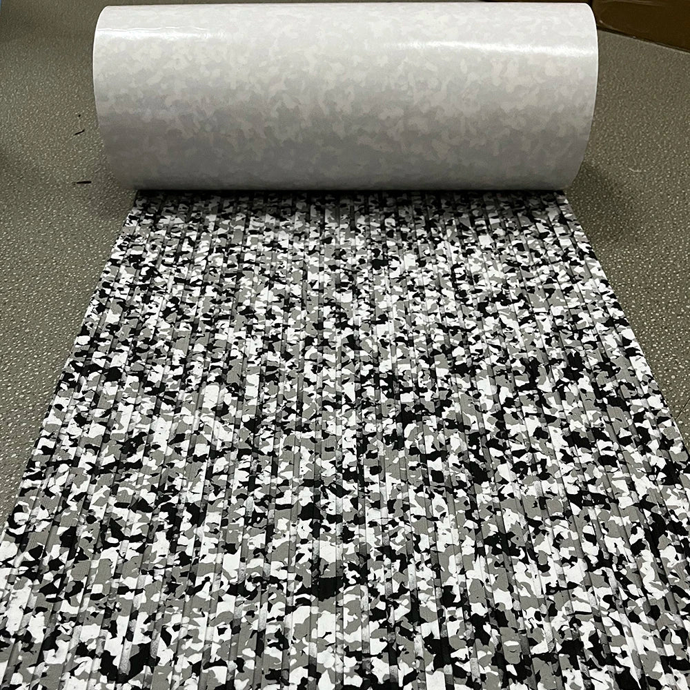 240*45cm Camo Boat Flooring EVA Foam Decking Faux Teak Marine Carpet Self-Adhesive Deck Mat Rolls Sheet MotorBoats Yacht Black