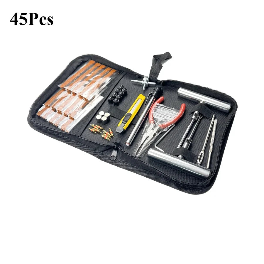 New 33/45Pcs AutoTire Repair Kit Tire Repair Kit Auto Bike Tire Repair Puncture Plug Garage Car Accessories