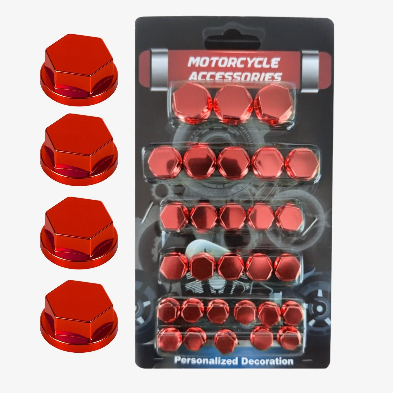 Motorcycle Engine Bolt Cover Hexagon Screw Cap Decoration Accessories for Scooter Engine Head Styling Upgrade Parts