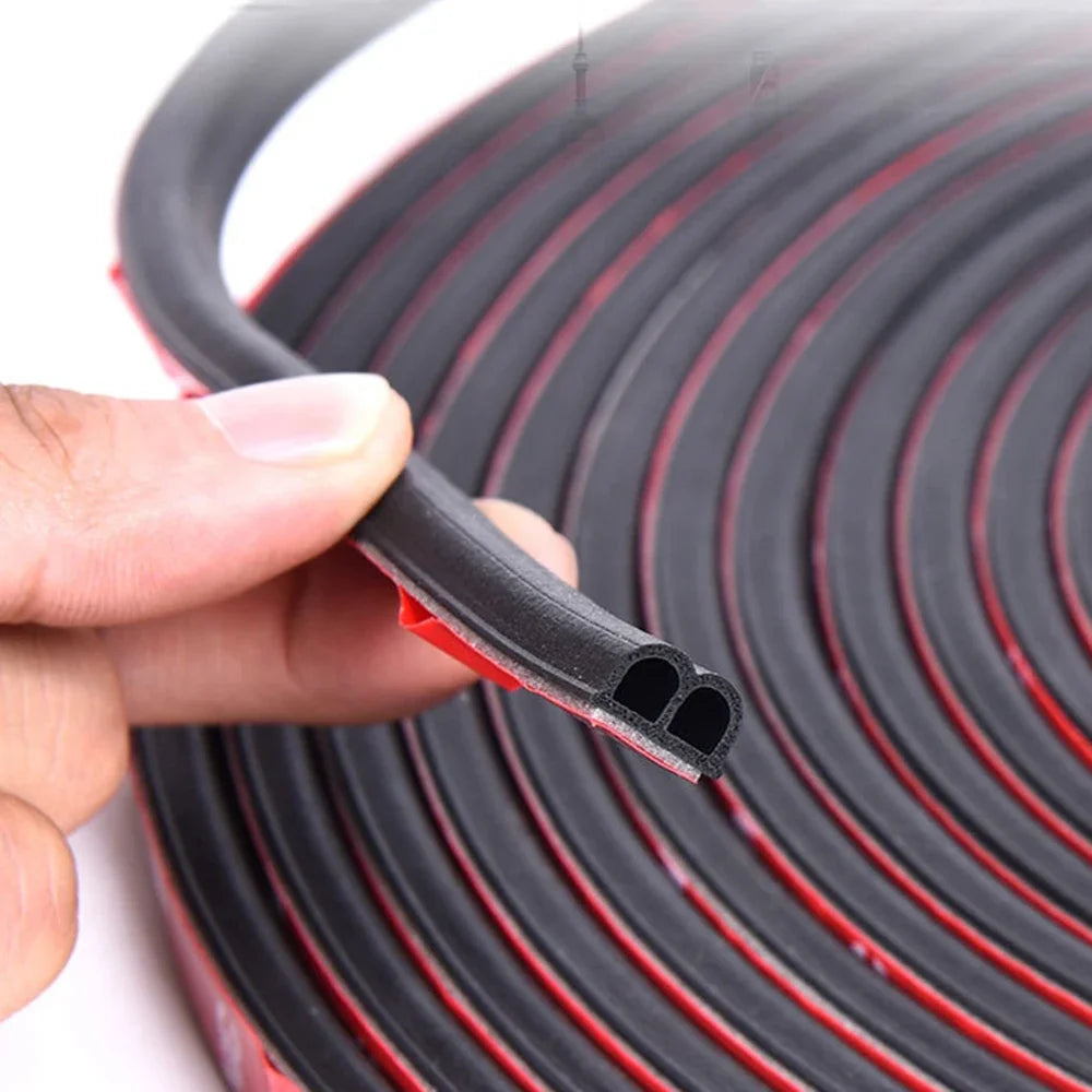 P Z D Shape Type 1/5 Meters Car Door Seal Strip EPDM Rubber Noise Insulation Anti-Dust Soundproof Car Seal Strong Adhensive