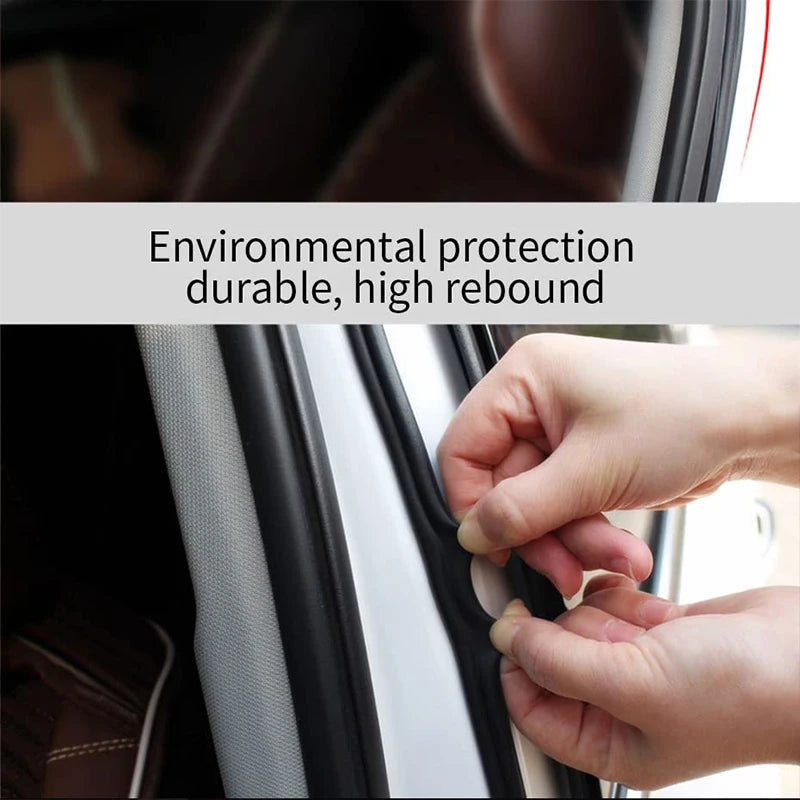 Car Edge Rubber Waterproof Seal Double-Layer 5-Hole Universal Self-Adhesive Auto Door Sound Insulation Noise Reduction Strip