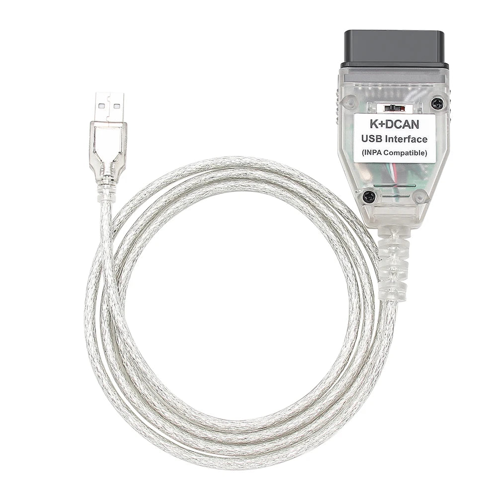 K DCAN K+CAN FTDI Chip OBD2 Auto Car Diagnostic Tools OBD 2 Scanner Switch USB Interface Cable K + DCAN OBD Diagnostic Cable