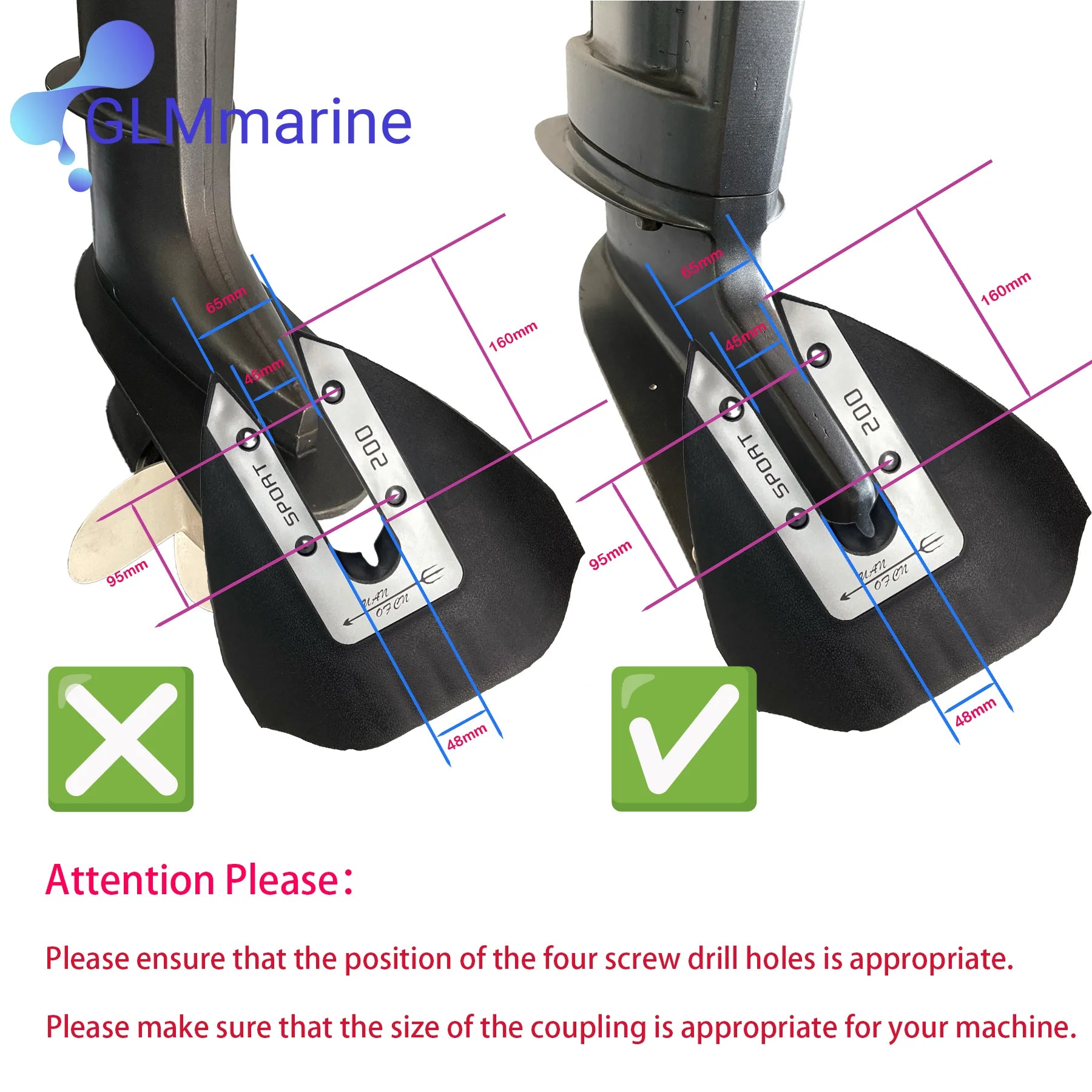 Marine Sport-200 Whale Tail Hydrofoil Stabilizer For Boat Outboards 8 40 HP Fit for Yamaha Mercury Johnson Evinrude Honda Suzuki